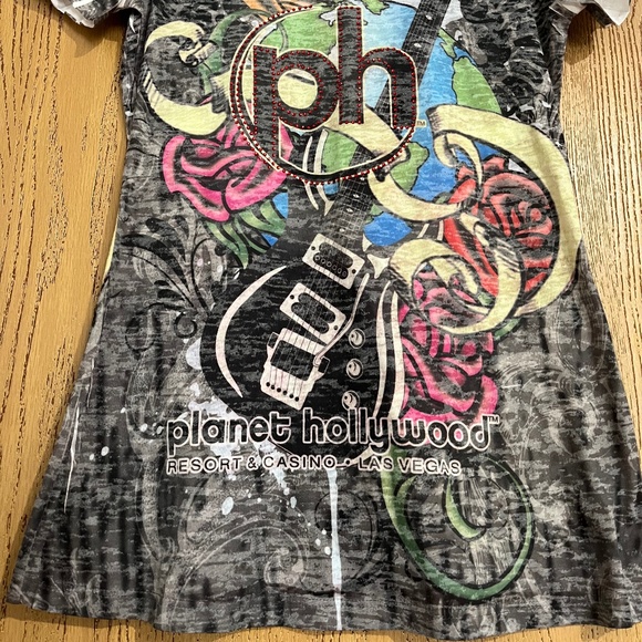 Planet Hollywood Resort Las Vegas Women’s Multi Customized Studded Shirt Sz-XS/S - Picture 3 of 6